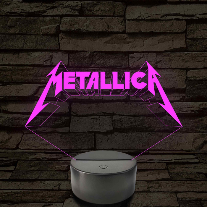 Metallica logó – 7 színű, színváltós LED lámpa