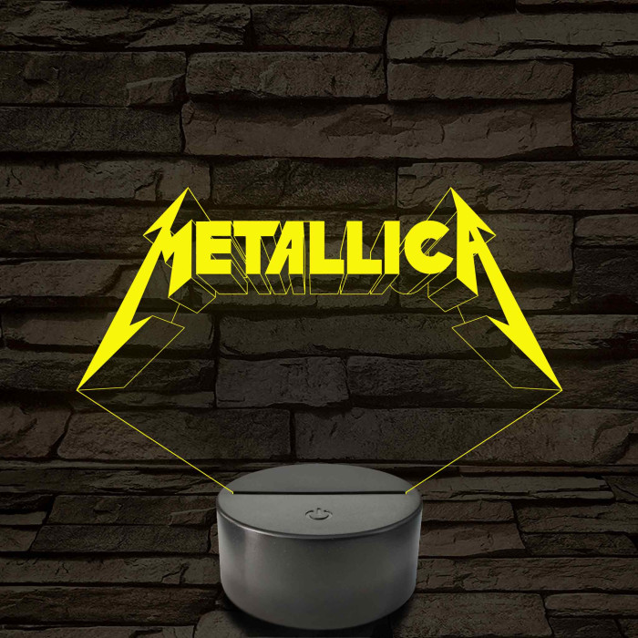 Metallica logó – 7 színű, színváltós LED lámpa