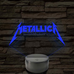 Metallica logó – 7 színű, színváltós LED lámpa