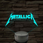 Metallica logó – 7 színű, színváltós LED lámpa