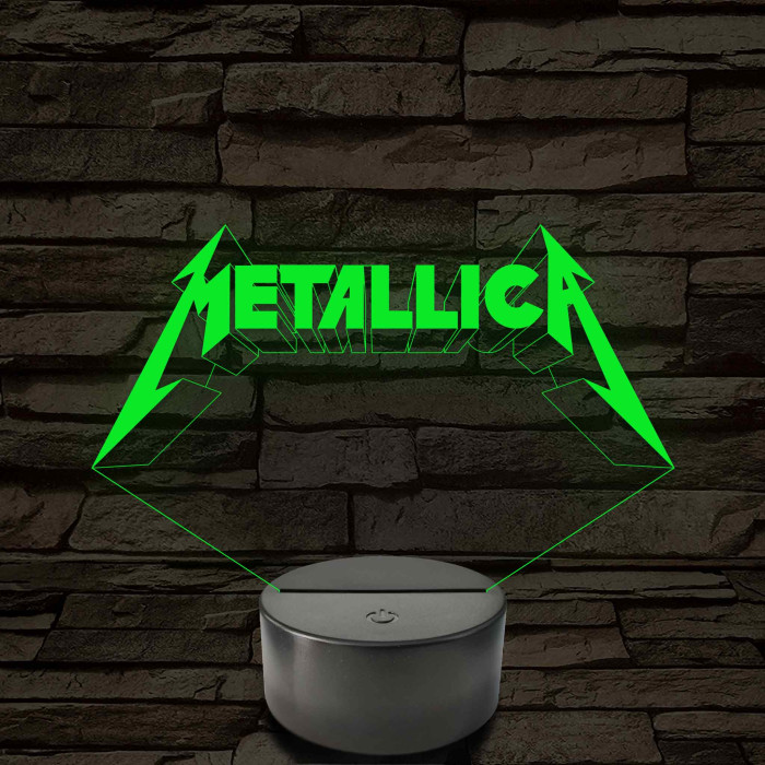 Metallica logó – 7 színű, színváltós LED lámpa