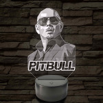 Pitbull portrés hangulatlámpa – 7 színű, színváltós LED lámpa