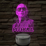 Pitbull portrés hangulatlámpa – 7 színű, színváltós LED lámpa