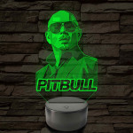 Pitbull portrés hangulatlámpa – 7 színű, színváltós LED lámpa