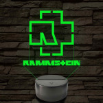 Rammstein logó – 7 színű, színváltós LED lámpa
