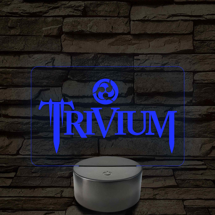 Trivium rajongói lámpa – 7 színű, színváltós LED lámpa