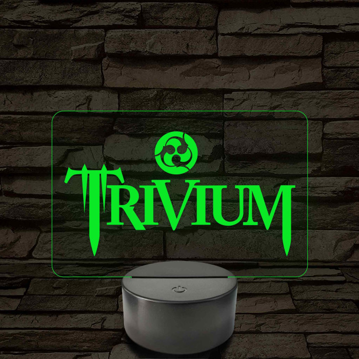 Trivium rajongói lámpa – 7 színű, színváltós LED lámpa