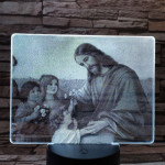 Jézus  gyermek szeretete 7 színű valósághű 3D led lámpa