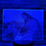 Jézus  gyermek szeretete 7 színű valósághű 3D led lámpa