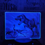 T rex a csúcsragadozó 7 színű valósághű 3D led lámpa