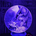 Carnotaurus vadászik 2 7 színű valósághű 3D led lámpa