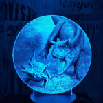 Carnotaurus vadászik 2 7 színű valósághű 3D led lámpa