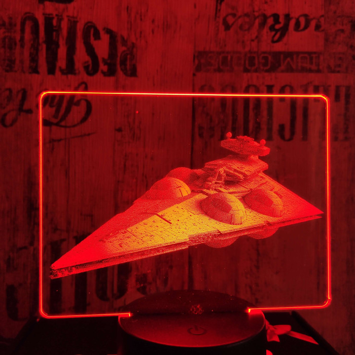 Birodalmi romboló 7 színű valósághű 3D led lámpa