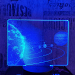 Naprendszer 7 színű valósághű 3D led lámpa