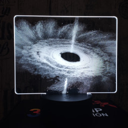 Fekete lyuk 7 színű valósághű 3D led lámpa