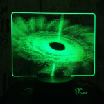 Fekete lyuk 7 színű valósághű 3D led lámpa