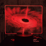 Fekete lyuk 7 színű valósághű 3D led lámpa
