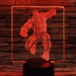 Zöld mutáns 7 színű valósághű 3D led lámpa