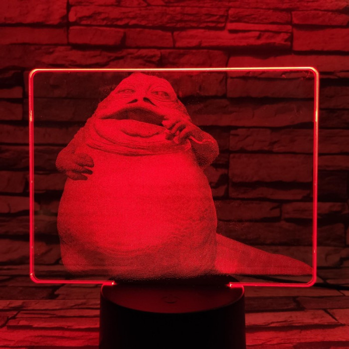 Jabba 7 színű valósághű 3D led lámpa