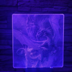 Repülő Sárkány 7 színű valósághű 3D led lámpa