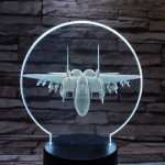 Vadászgép repülő 7 színű valósághű 3D led lámpa