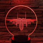 Vadászgép repülő 7 színű valósághű 3D led lámpa