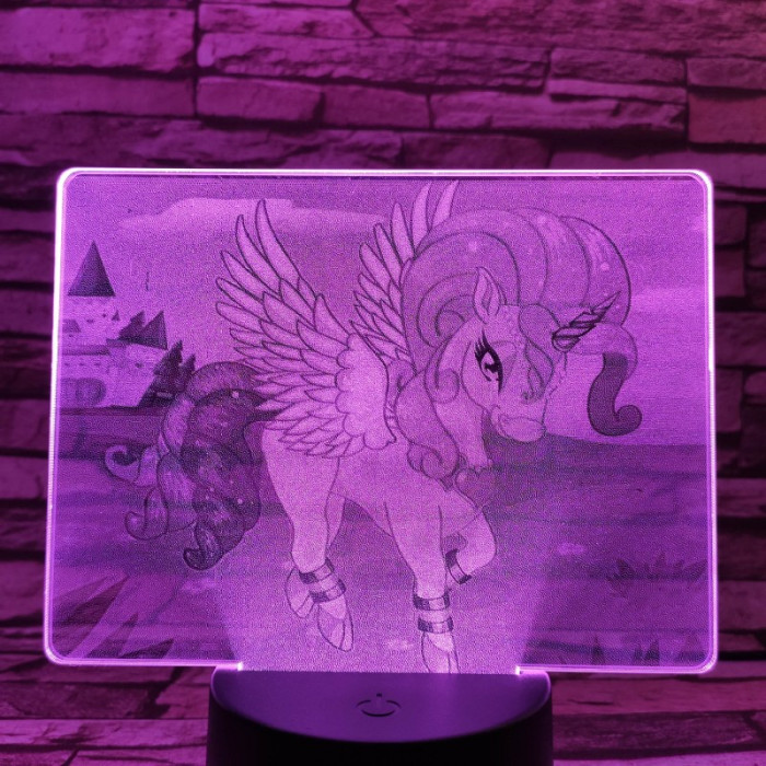 Pegazus 7 színű valósághű 3D led lámpa