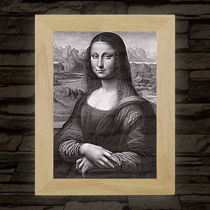 Mona Lisa – fakeretes, színváltós LED világítókép