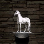 Ló nemesi nyugalom 7 színű valósághű 3D led lámpa