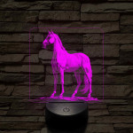 Ló nemesi nyugalom 7 színű valósághű 3D led lámpa