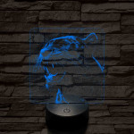 Üvöltő leopárd 7 színű valósághű 3D led lámpa
