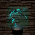 Üvöltő leopárd 7 színű valósághű 3D led lámpa