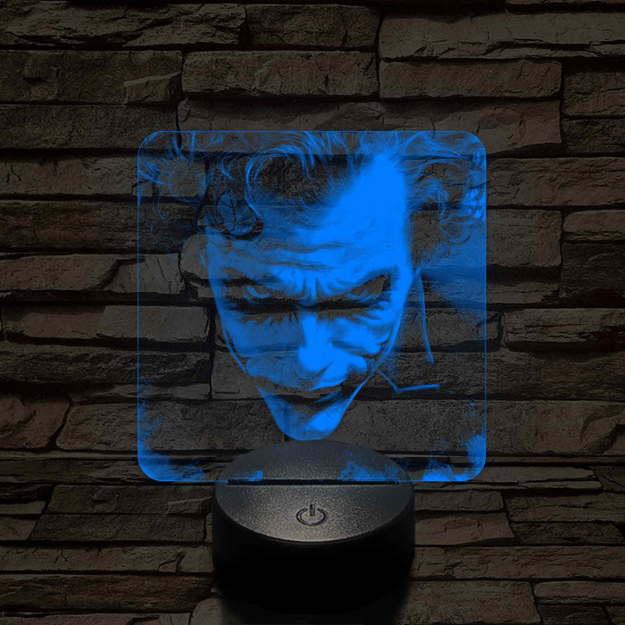 Joker 7 színű valósághű 3D led lámpa