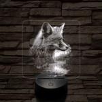 Róka az erdő felett  7 színű valósághű 3D led lámpa