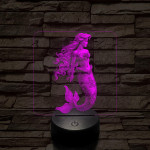 Hableány  7 színű valósághű 3D led lámpa