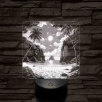 Tengerparti álom 7 színű valósághű 3D led lámpa