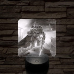 World of Warcraft Lich King Arthas  7 színű valósághű 3D led lámpa