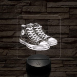 Trendi cipő fekete 7 színű valósághű 3D led lámpa