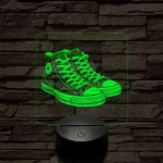 Trendi cipő fekete 7 színű valósághű 3D led lámpa