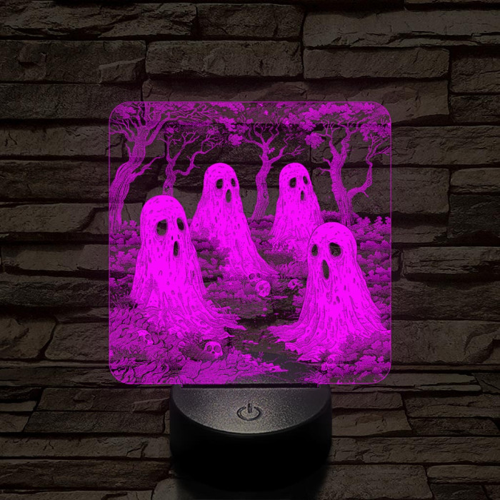 Az erdő szellemei 7 színű valósághű 3D led lámpa