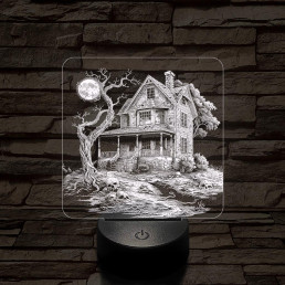 Kísértet rom 7 színű valósághű 3D led lámpa