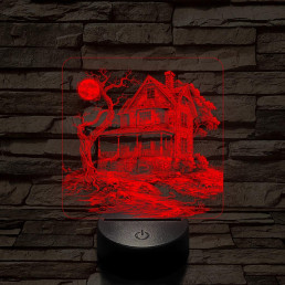 Kísértet rom 7 színű valósághű 3D led lámpa