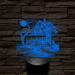 Kísértet rom 7 színű valósághű 3D led lámpa