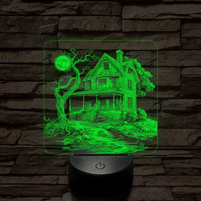 Kísértet rom 7 színű valósághű 3D led lámpa