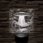 UFO rejtély az erdőben 7 színű valósághű 3D led lámpa