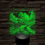 Expressz gőzmozdony 7 színű valósághű 3D led lámpa
