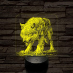 Vicsorgó farkas 7 színű valósághű 3D led lámpa