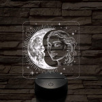 A Nap és Hold gyermeke 7 színű valósághű 3D led lámpa