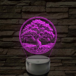 Az élet fája 7 színű valósághű 3D led lámpa