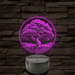 Az élet fája 7 színű valósághű 3D led lámpa